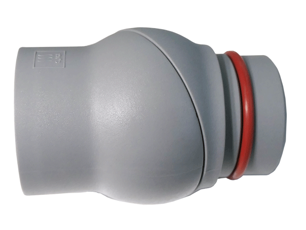 Ball joint for large suction tube, spray mist