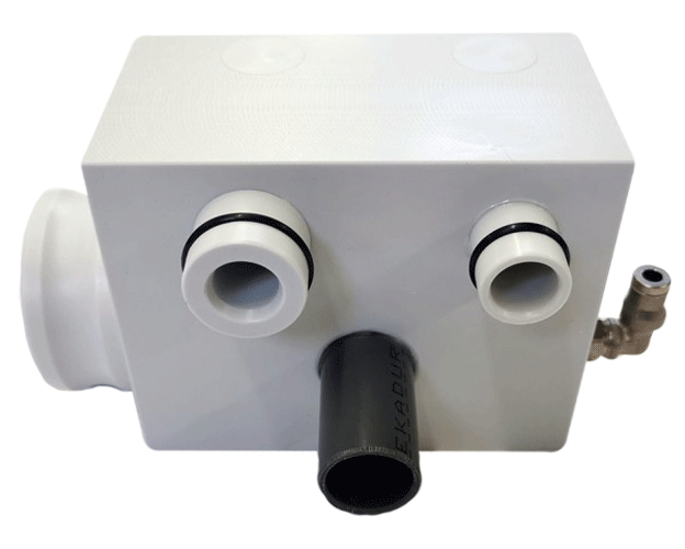 Suction block, complete, light grey RAL 7035