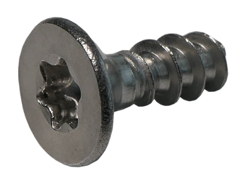 Countersunk screw self-tapping for plastic
