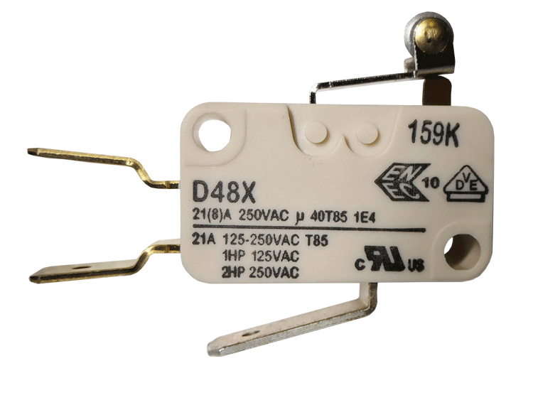Microrupteur 21 A à levier avec roulette 13 mm
