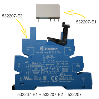 Connecteur pour relais de couplage 24 V/8 A « Finder »