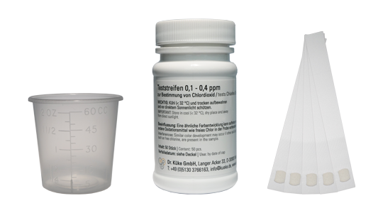 Teststreifen 0,1-0,4 ppm Chlordioxid (50 Stück)