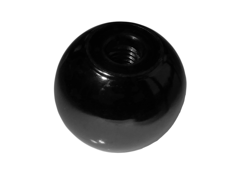 Ball handle M6 D=25 black Double-jointed headrest